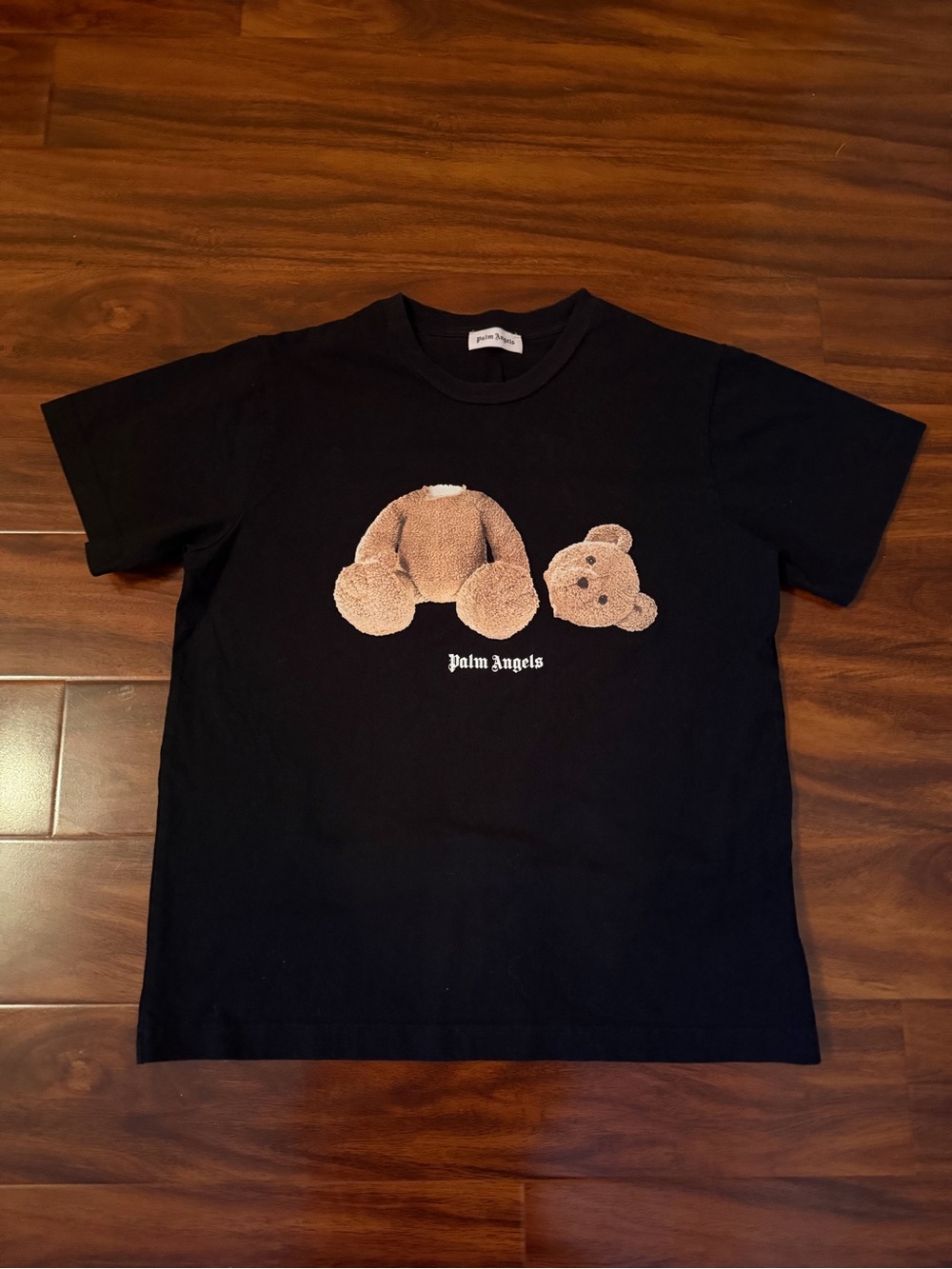 Palm Angels Black Crewneck Logo Tee